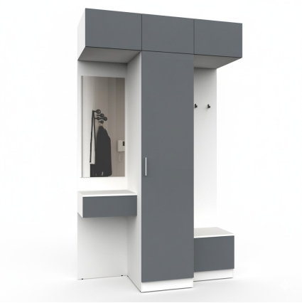 Набор мебели для прихожей "Марсель-254" МР 01-254 В2490 Ш1500 Г580 (ЛД..